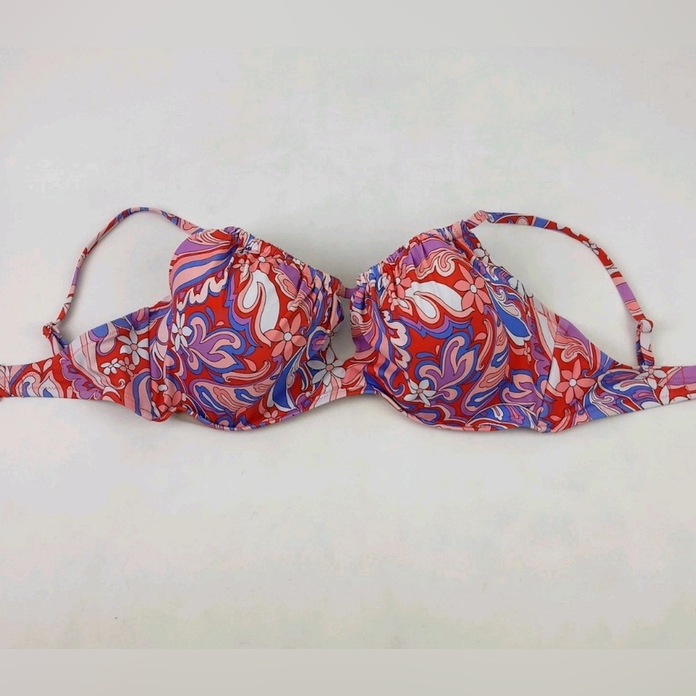 Shade & Shore Colorful Floral Bikini Top